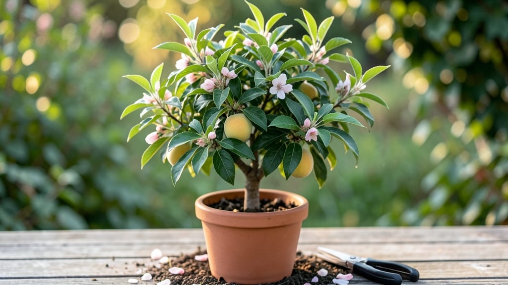 Garden Gold Miniature Peach Tree: Compact Harvest With Year-Round Beauty