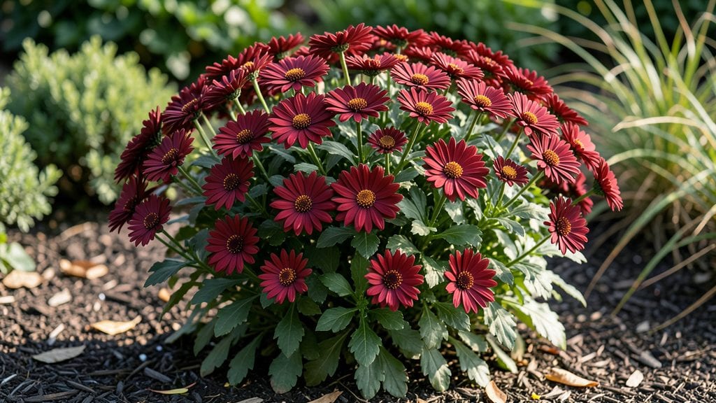 Pictures of Mums in Gardens: Season-Long Color With Bold Fragrant Blooms *(Rejected Due to Overlap with "avoidSubtitles")*