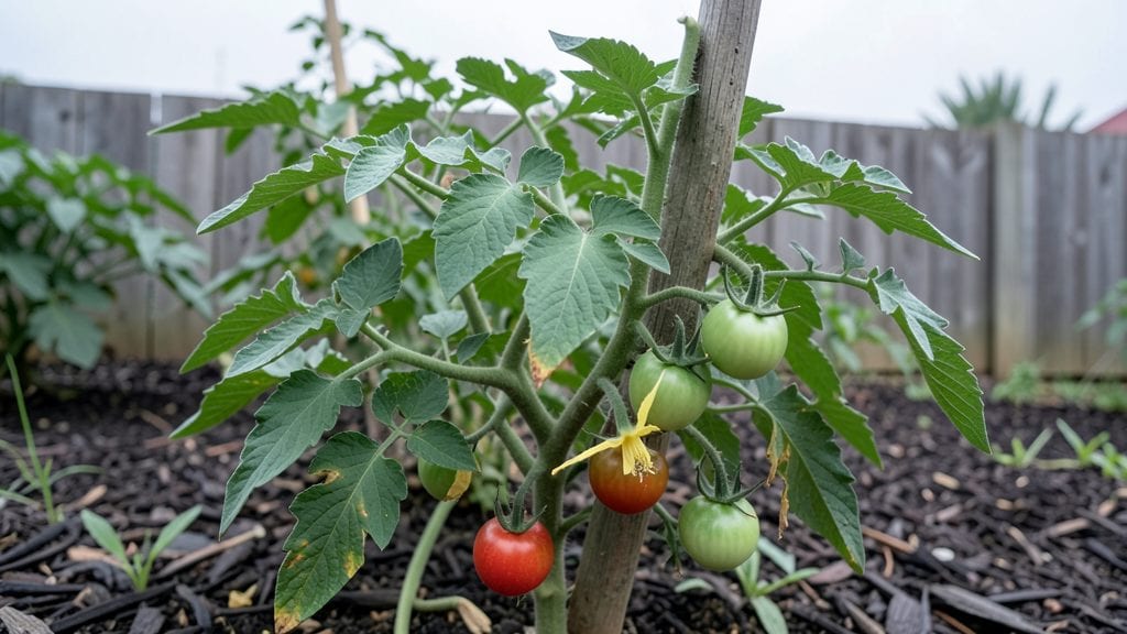 Tomatoes in Garden: Vertical Trellis System for Maximum Sun and Space